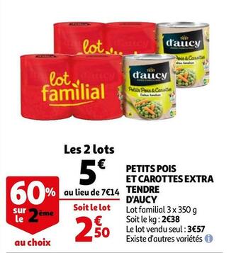 Auchan Petits pois et carottes extra tendre offre