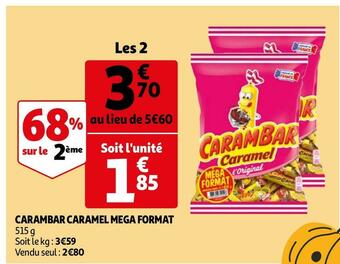 Auchan Carambar carambar caramel mega format offre