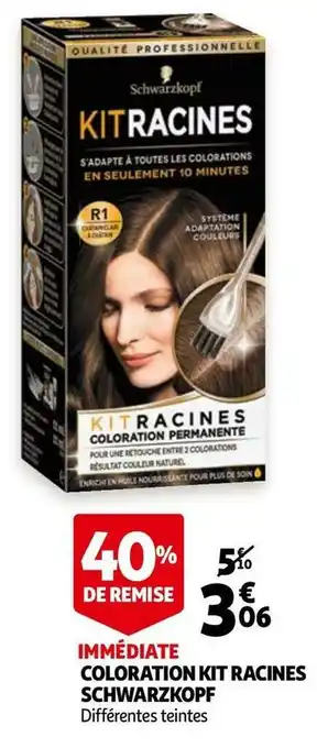 Auchan Schwarzkopf coloration kit racines offre