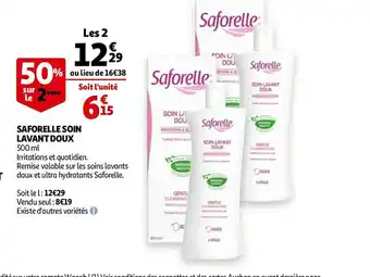 Auchan Saforelle saforelle soin lavant doux offre
