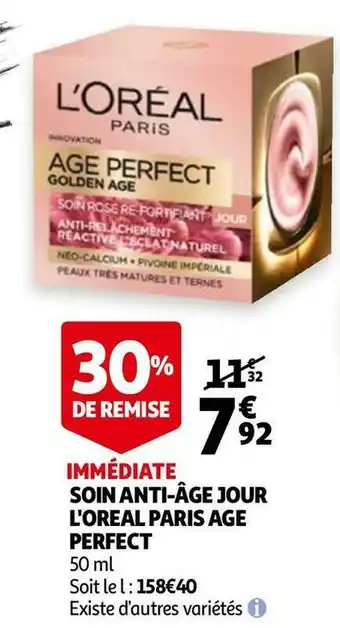 Auchan L'oréal paris soin anti-âge jour offre