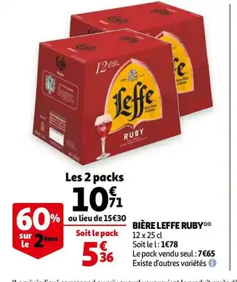 Auchan Leffe ruby bière offre