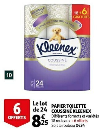 Auchan Papier toilette coussiné offre