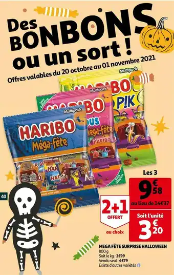 Auchan Mega fête surprise halloween offre