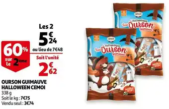 Auchan Ourson guimauve halloween offre
