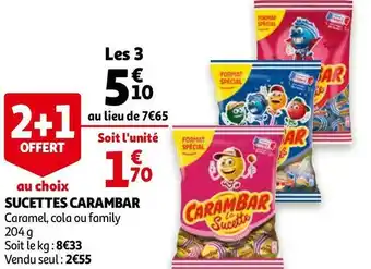 Auchan Carambar sucettes offre
