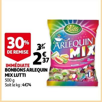 Auchan Lutti bonbons arlequin mix lutti offre
