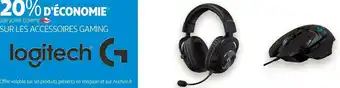 Auchan Logitech bon plan sur les accessoires gaming de la marque logitech offre