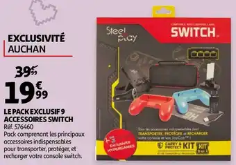 Auchan Le pack exclusif 9 accessoires switch offre