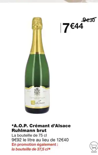 Monoprix Ruhlmann A.O.P. Crémant d’Alsace brut offre