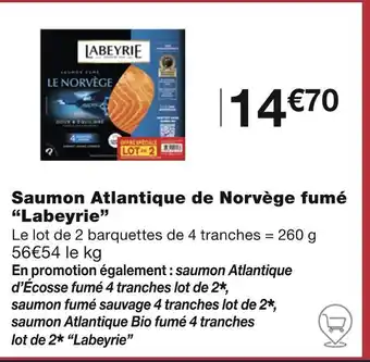 Monoprix Labeyrie Saumon Atlantique de Norvège fumé offre