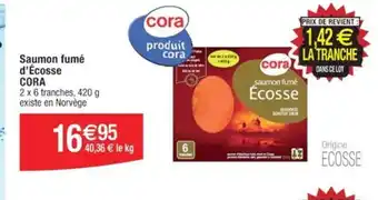 Cora x Carrefour Saumon fumé d'Écosse offre