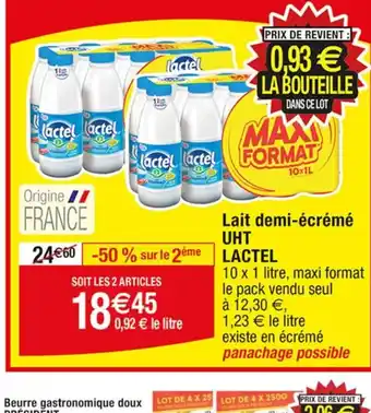 Cora x Carrefour Lait demi-écrémé UHT offre