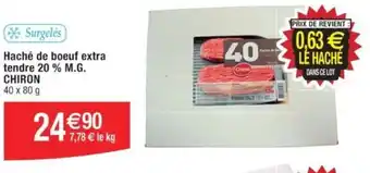 Haché de boeuf extra tendre 20 % M.G. CHIRON