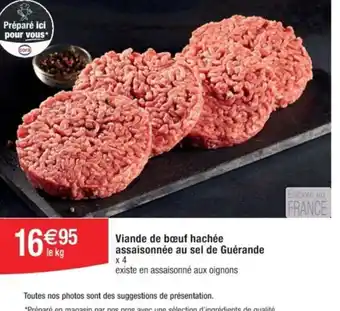 Cora x Carrefour Viande de bœuf hachée assaisonnée au sel de Guérande offre