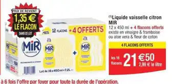 Cora (1)Liquide vaisselle citron MIR offre