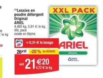 Cora x Carrefour (1) Lessive en poudre détergent offre