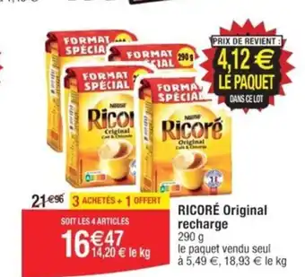 Cora x Carrefour RICORÉ Original recharge offre