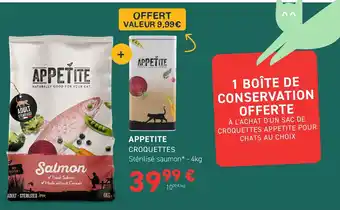 APPETITE CROQUETTES Stérilisé saumon* - 4kg