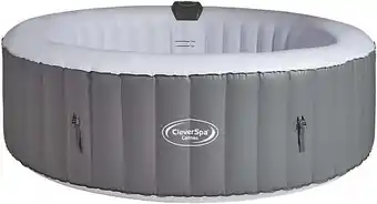Spa gonflable 6 places rond - CleverSpa modèle Cannes - Diamètre : 208 cm - Filtre et bâche inclus
