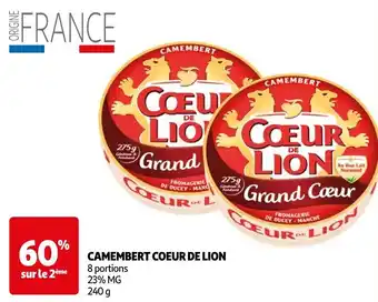 Auchan Supermarché CAMEMBERT COEUR DE LION offre