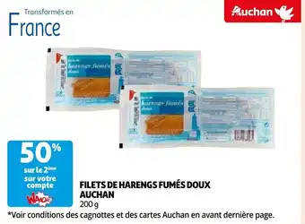 Auchan Supermarché FILETS DE HARENGS FUMÉS DOUX AUCHAN offre
