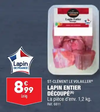 ALDI LAPIN ENTIER DÉCOUPÉ (A) offre