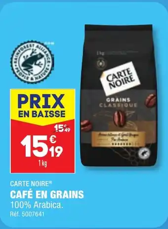 ALDI CARTE NOIRE® CAFÉ EN GRAINS offre