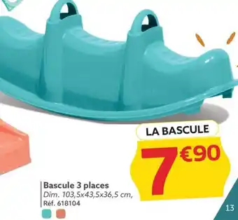 Gifi Bascule 3 places offre