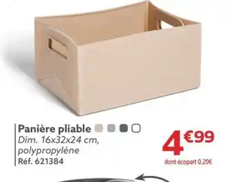 Gifi Panière pliable offre