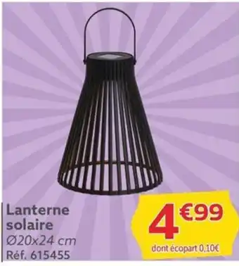 Gifi Lanterne solaire 020x24 cm Réf. 615455 offre