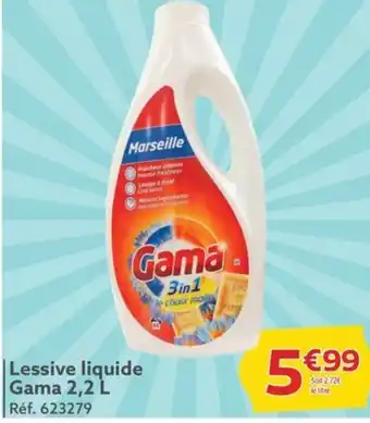 Gifi Lessive liquide Gama 2,2 L offre