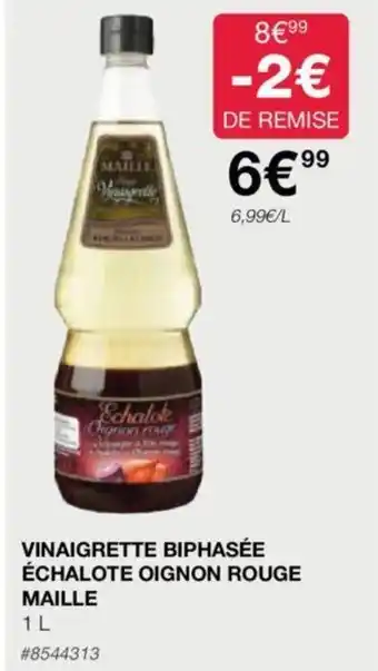 Costco VINAIGRETTE BIPHASÉE ÉCHALOTE OIGNON ROUGE MAILLE offre