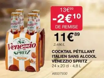 Costco COCKTAIL PÉTILLANT ITALIEN SANS ALCOOL VENEZZIO SPRITZ offre