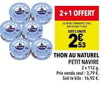 Supeco THON AU NATUREL PETIT NAVIRE offre