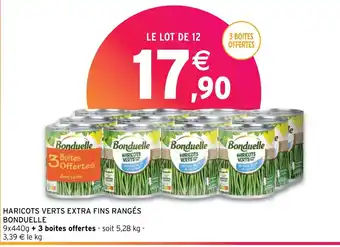 Intermarché Hyper HARICOTS VERTS EXTRA FINS RANGÉS BONDUELLE offre