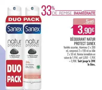 Match DÉODORANT NATUR PROTECT SANEX offre