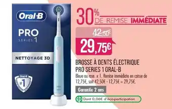 Match BROSSE À DENTS ÉLECTRIQUE PRO SERIES 1 ORAL-B offre