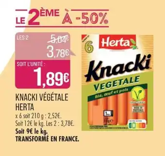 Match KNACKI VÉGÉTALE HERTA offre