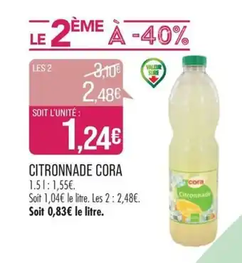 Match CITRONNADE CORA offre