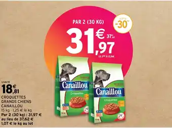 Intermarché CROQUETTES GRANDS CHIENS CANAILLOU offre