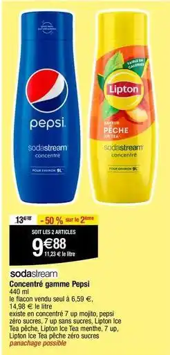 Migros Sodastream - concentré gamme pepsi offre