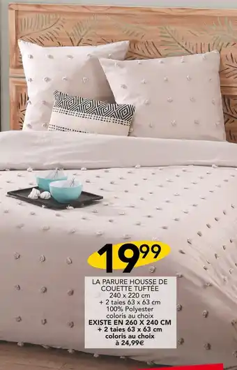 Stokomani Declic'home LA PARURE HOUSSE DE COUETTE TUFTÉE offre