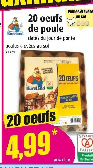 Norma Bureland 20 oeufs de poule datés du jour de ponte offre