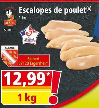 Norma BRUNO SIEBERT Escalopes de poulet offre