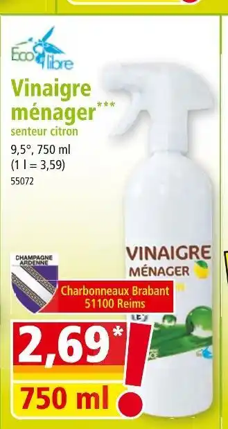 Norma Éco libre Vinaigre ménager offre