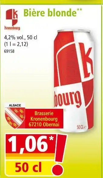 Norma KRONENBOURG Bière blonde offre