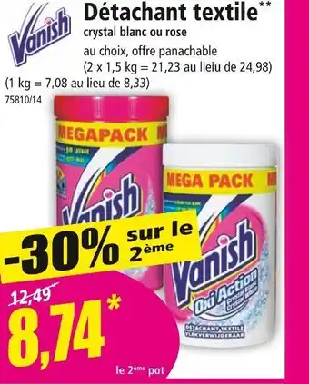 Norma Vanish Détachant textile offre