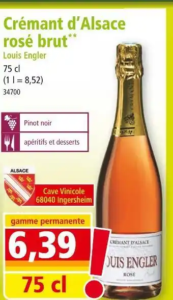 Norma Louis Engler Crémant d’Alsace rosé brut offre