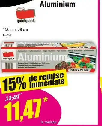 Norma Quickpack Aluminium offre